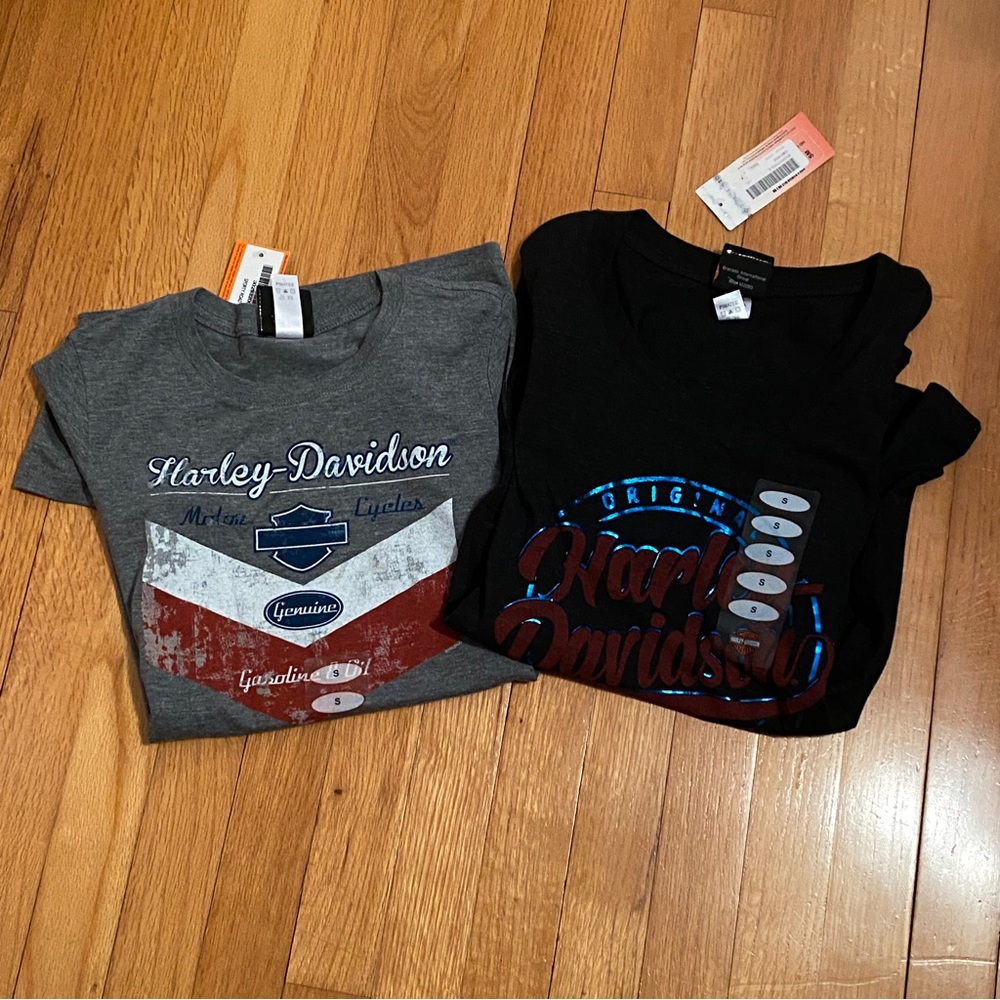 Lot of 2 Harley Davidson Womens T Shirts